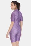 Zelocity Padded Swimsuit With Zipper - Chinese Violet — thumbnail 3